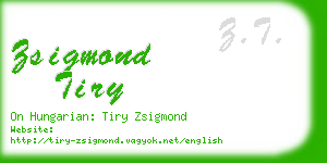zsigmond tiry business card